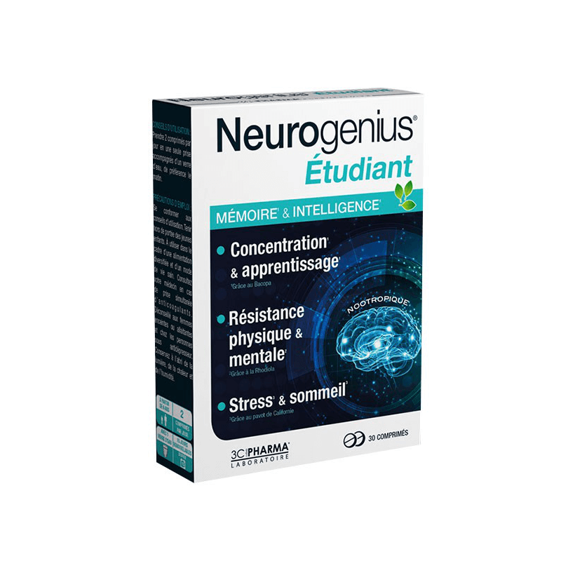 Neurogenius etudiant - LES 3 CHENES (Capacity: 30 tablets)