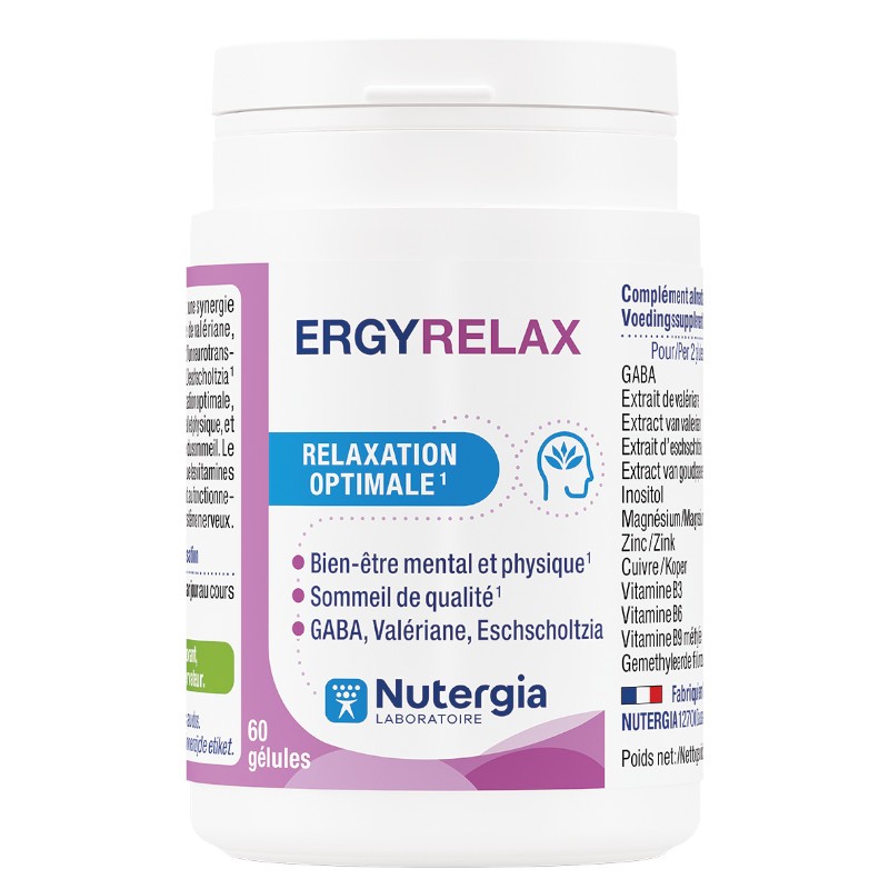 Ergyrelax relaxation optimale - NUTERGIA (Contenance : 60 gélules)