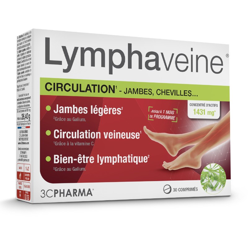 Lymphaveine - 60 tablets - 3C PHARMA (Capacity: 30 tablets)