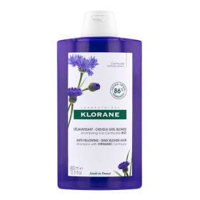 Shampooing à la centaurée bio déjaunissant - cheveux gris, blonds KLORANE