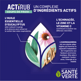 ACTIRUB nose and throat 15 tablets - SANTE VERTE