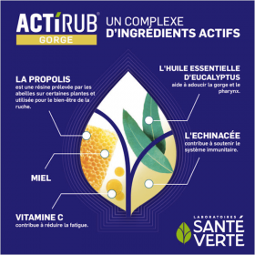 ACTIRUB pastilles pour la gorge SANTE VERTE