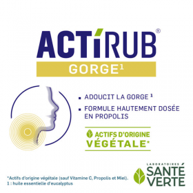 ACTIRUB throat lozenges SANTE VERTE