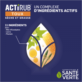 ACTIRUB sirop contre la toux grasse et sèche SANTE VERTE