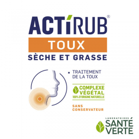 ACTIRUB sirop contre la toux grasse et sèche SANTE VERTE