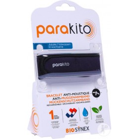 PARAKITO black rechargeable mosquito repellent bracelet