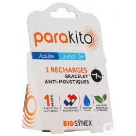 Set of 2 mosquito repellent refills for PARAKITO bracelets