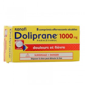 Doliprane 1000mg - 8 scored effervescent tablets - SANOFI