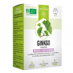 Ginkgo biloba bio 15 gélules – DAYANG