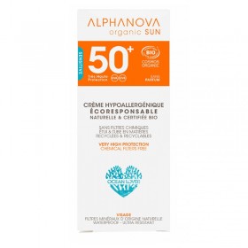 Hypoallergenic sun cream spf 50: sensitive and reactive skin ALPHANOVA ORGANIC SUN