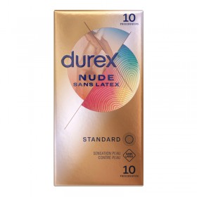 Durex Nude : boite de 10 préservatifs sans latex