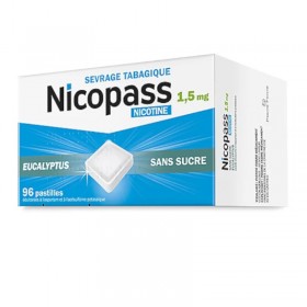 Nicopass 1.5 mg sugar free eucalyptus flavor
