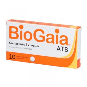 BioGaia ATB probiotic chewable tablets - Lemon flavor