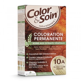 Coloration permanente 10A blond clair cendré Color et Soin LES 3 CHENES