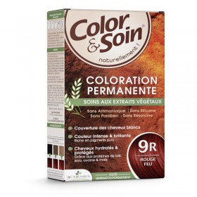 Coloration permanente 9R rouge feu Color et Soin LES 3 CHENES