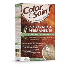 Coloration permanente 9N blond miel Color et Soin LES 3 CHENES