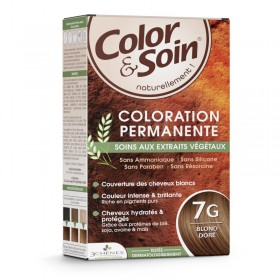 Coloration permanente 7G blond doré Color et Soin LES 3 CHENES
