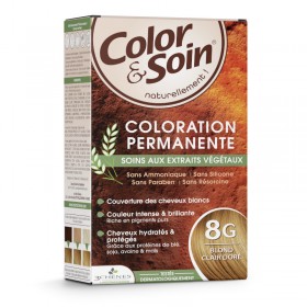 Coloration permanente 8G blond clair doré Color et Soin LES 3 CHENES