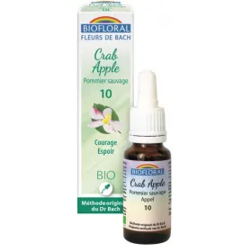 Fleur de Bach BIO Crab Apple (Pommier sauvage) Flacon 20 ml BIOFLORAL