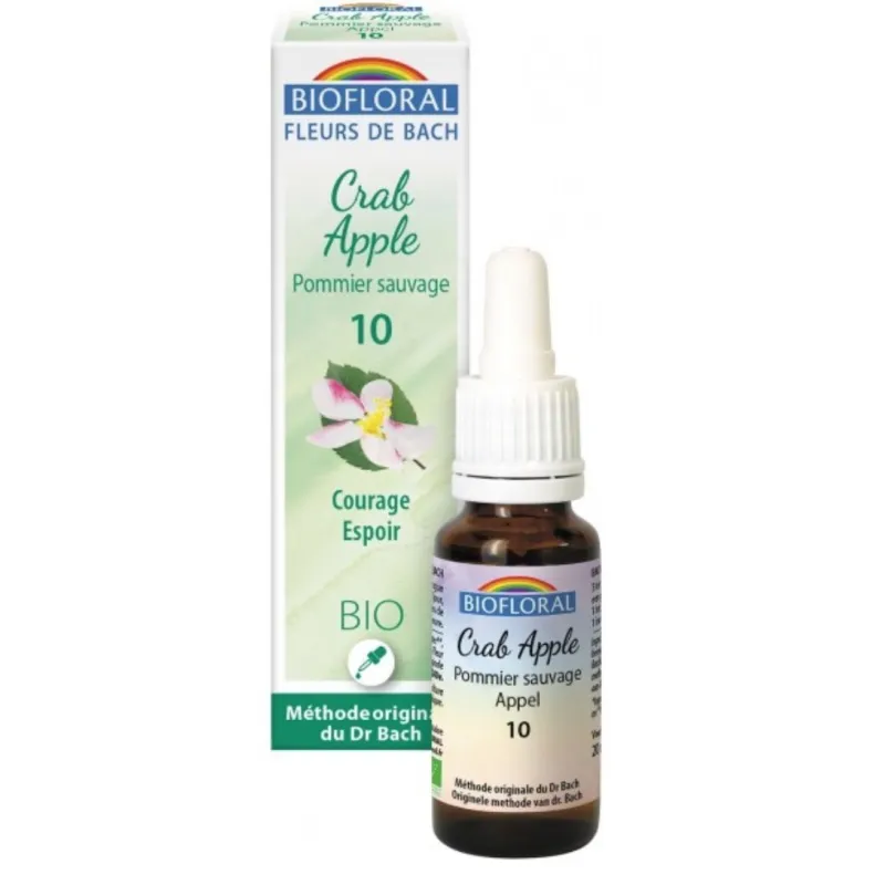 Fleur de Bach BIO Crab Apple (Pommier sauvage) Flacon 20 ml BIOFLORAL Fleur de Bach BIO Crab Apple (Pommier sauvage) Flacon 20 ml BIOFLORAL