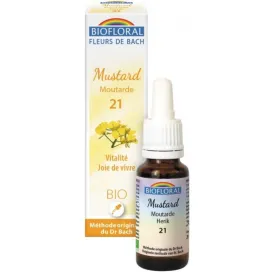 Fleur de Bach BIO Mustard (Moutarde) Flacon 20 ml BIOFLORAL