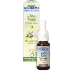 Fleur de Bach BIO Water violet (Violette d'eau) Flacon 20 ml BIOFLORAL