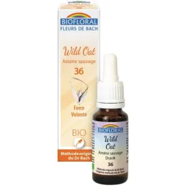 Fleur de Bach BIO Wild oat (Avoine sauvage) Flacon 20 ml BIOFLORAL
