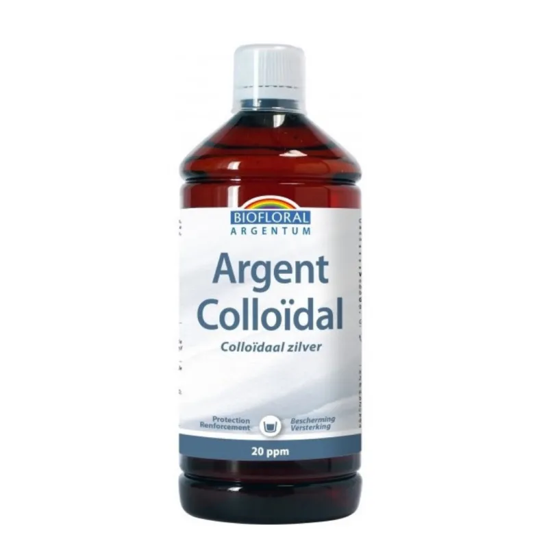 Argent colloidal 20 ppm Flacon 1 Litre BIOFLORAL Argent colloidal 20 ppm Flacon 1 Litre BIOFLORAL