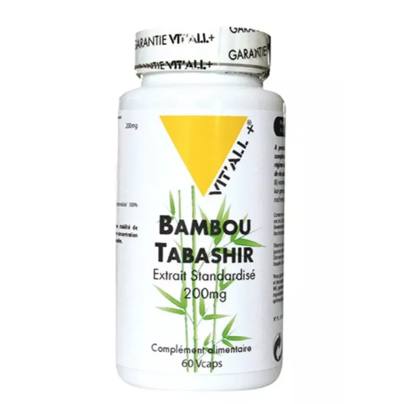 Bambou Tabashir BIO Extrait standardisé 200 mg 60 gélules VIT'ALL+ Bambou Tabashir BIO Extrait standardisé 200 mg 60 gélules VIT'ALL+