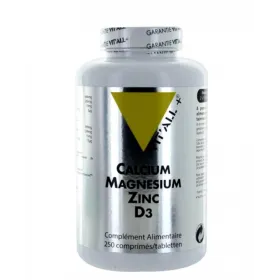 Calcium Magnesium Zinc D3 250 comprimés VIT'ALL+