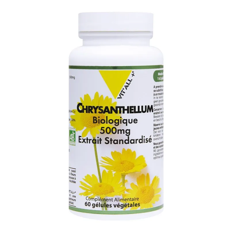Chrysanthellum BIO 500 mg Extrait standardisé 60 gélules VIT'ALL+ Chrysanthellum BIO 500 mg Extrait standardisé 60 gélules VIT'ALL+