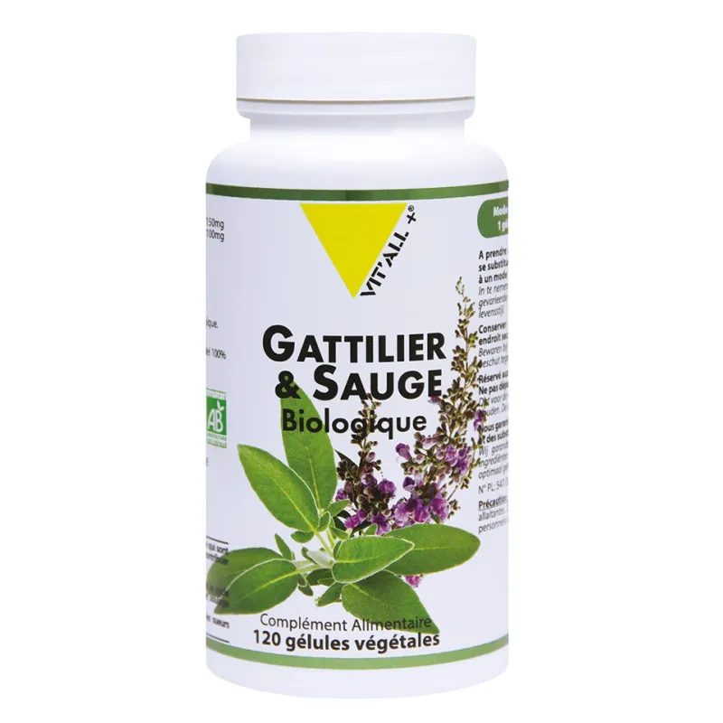 Gattilier & Sauge BIO 120 gélules VIT'ALL+ Gattilier & Sauge BIO 120 gélules VIT'ALL+
