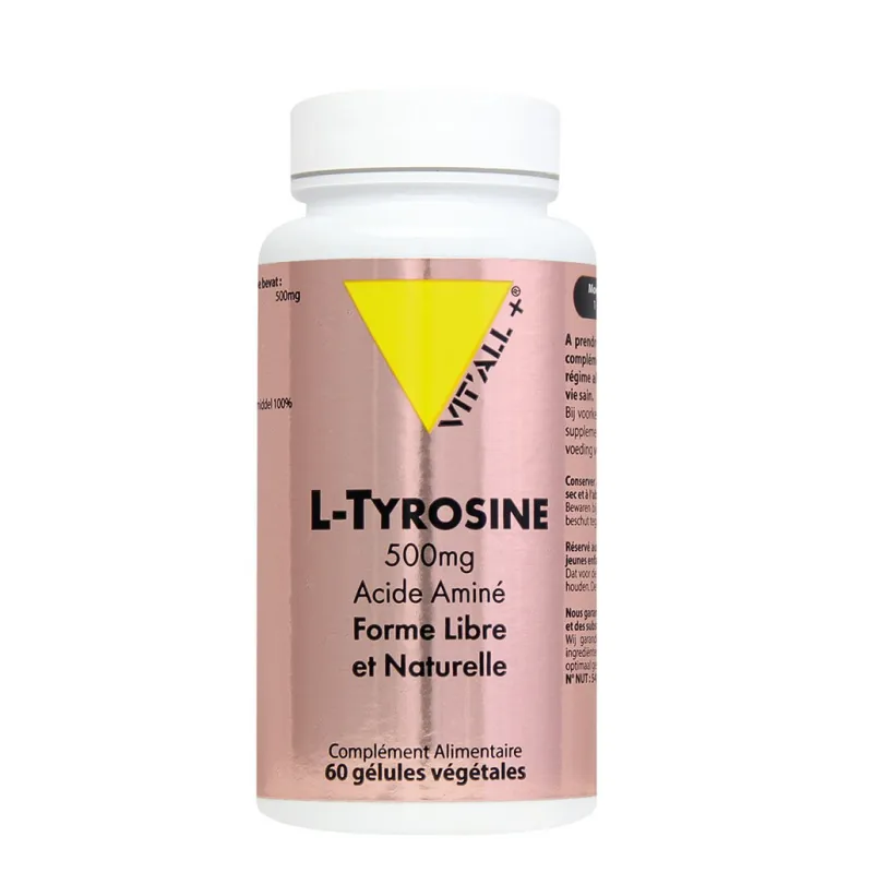 L-Tyrosine 500 mg 60 gélules VIT'ALL+ L-Tyrosine 500 mg 60 gélules VIT'ALL+