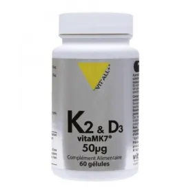 Vitamine K2-D3 60 gélules VIT'ALL+