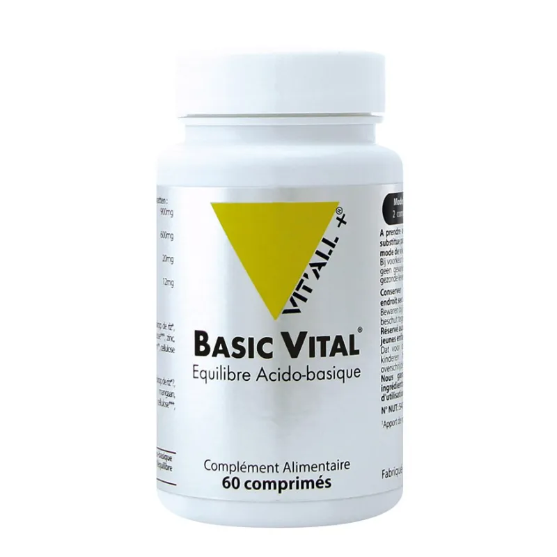 Basic Vital 60 comprimés VIT'ALL+ Equilibre acido-basique Basic Vital 60 comprimés VIT'ALL+ Equilibre acido-basique