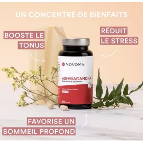 Ashwagandha Bio Anti-stress & Sommeil 60 gélules NOVOMA