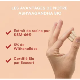 Ashwagandha Bio Anti-stress & Sommeil 60 gélules NOVOMA