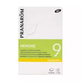 Herboristerie Oleocaps + 9 BIO Memoire 30 capsules PRANAROM de