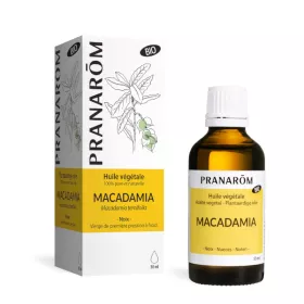 Huile végétale Macadamia BIO Flacon de 50 ml | PRANAROM