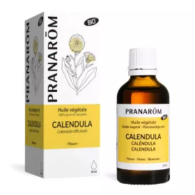 Huile végétale Calendula BIO Flacon de 50 ml | PRANAROM