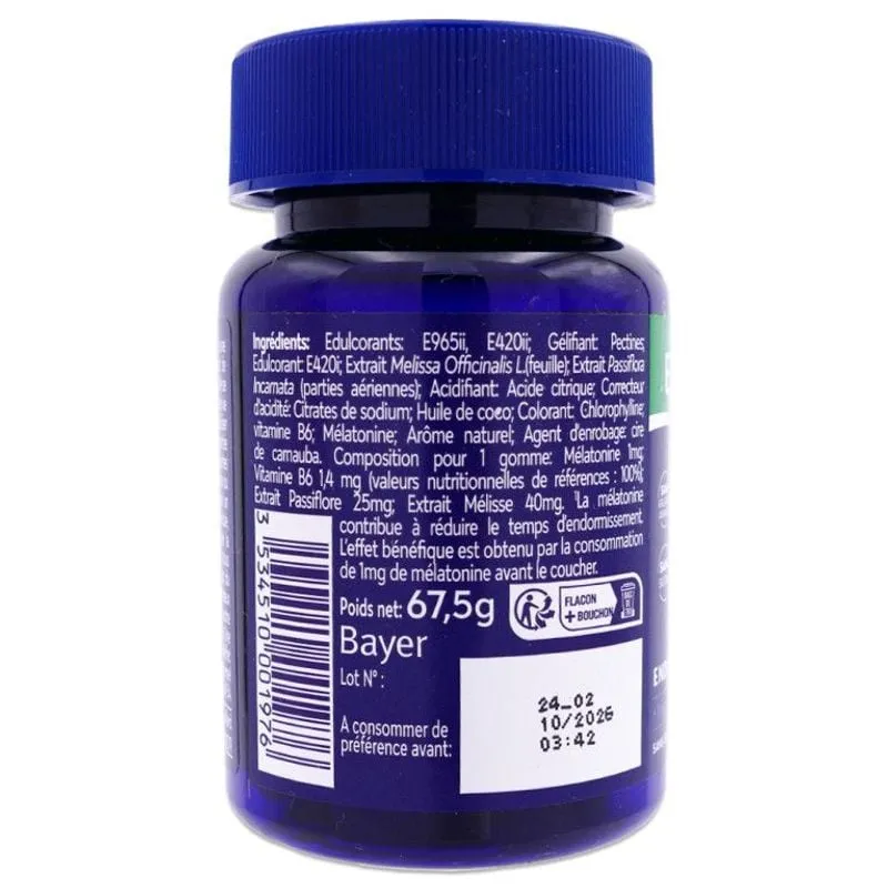 EuphytoseNuit : Sommeil réparateur avec mélatonine 30 gummies