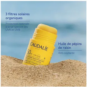 Caudalie Stick Solaire SPF50 : Protection Visage & Lèvres Invisible