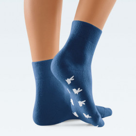 Blue angora wool socks by ClimaCare