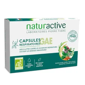 NATURACTIVE - Respiratory Capsules GAE : Organic Herbal Respiratory Support - 30 Capsules
