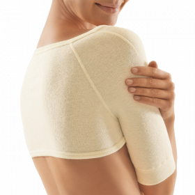 Gilet épaulière laine angora thermo ClimaCare blanc