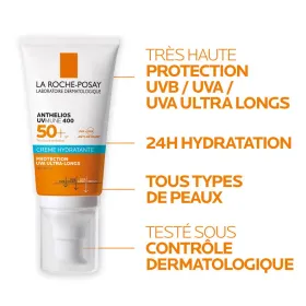 Anthelios crème hydratante visage sans parfum SPF50+ LA ROCHE POSAY