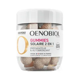 Oenobiol Solaire 2en1 : Gummies Préparation & Hâle naturel Vegan